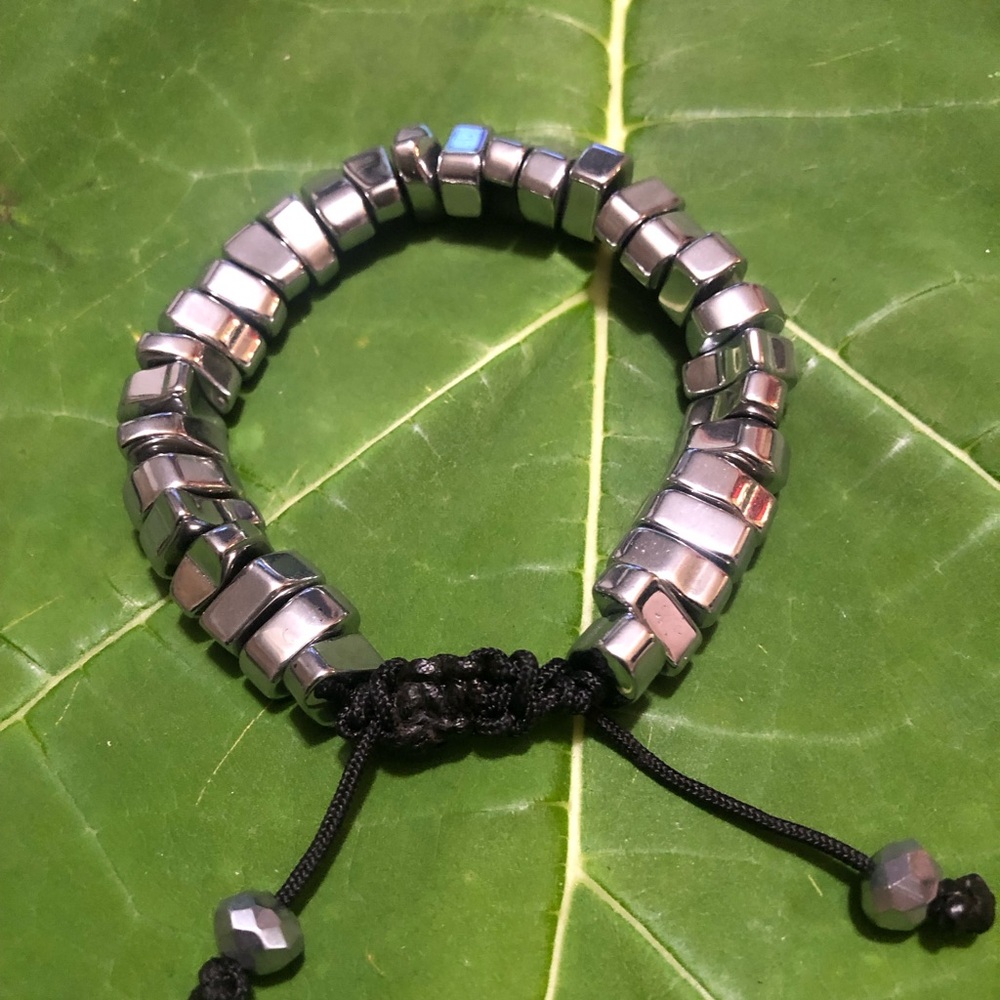 Hematite chambala bracelet. Wear with benefits. One size fits all.